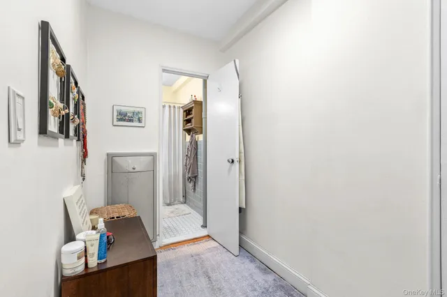 a hallway with kids room