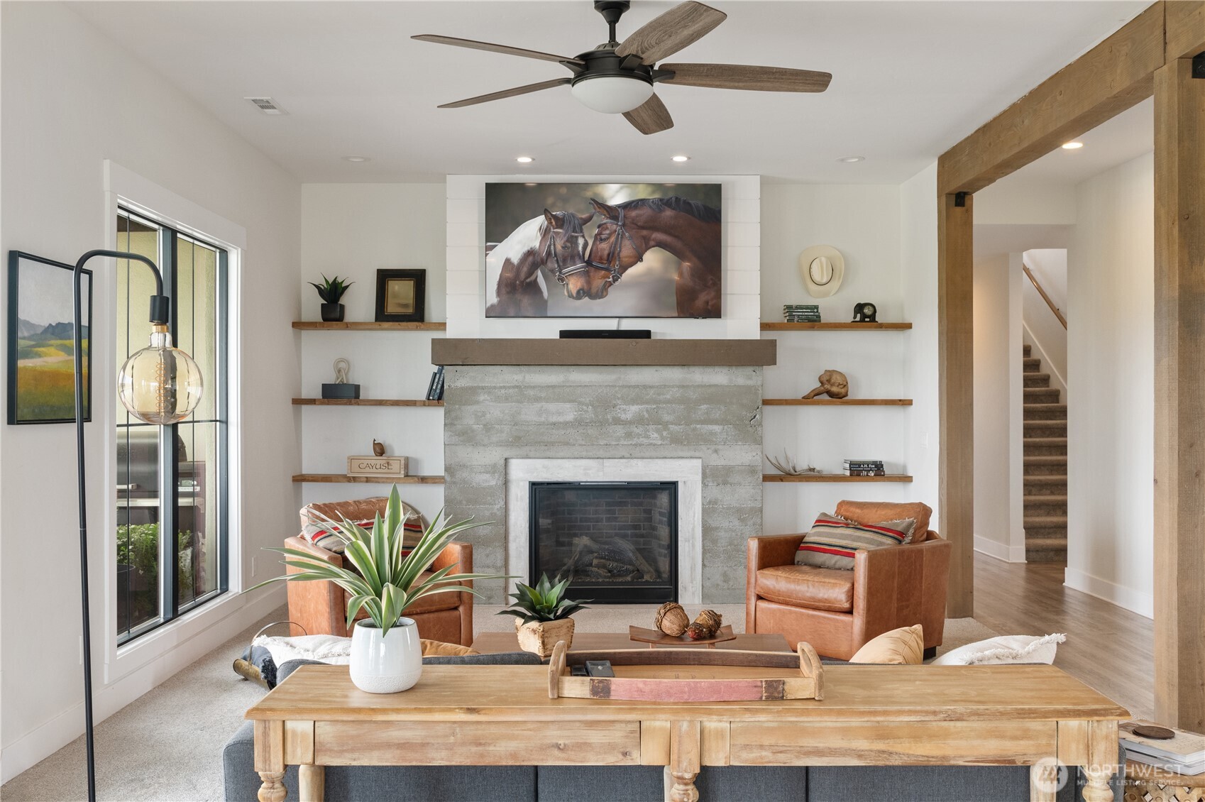2617 Byrnes Road Touchet, WA 99360 - Photo 4 of 40 a living room with furniture and a fireplace