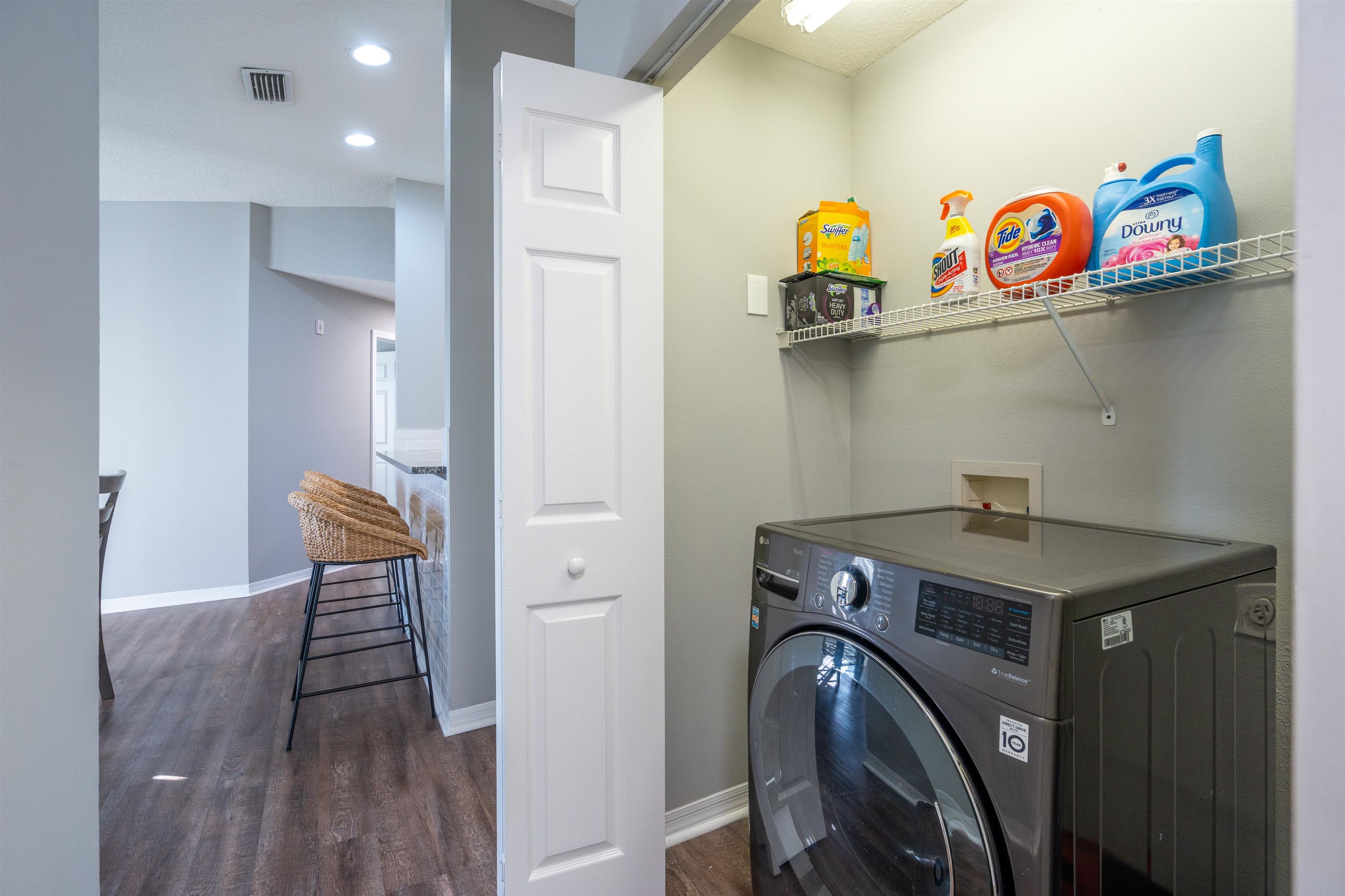 11207 Harbour Vista Circle, Unit 11207 St. Augustine, FL 32080 - Photo 27 of 42 a utility room with a sink dryer and washer