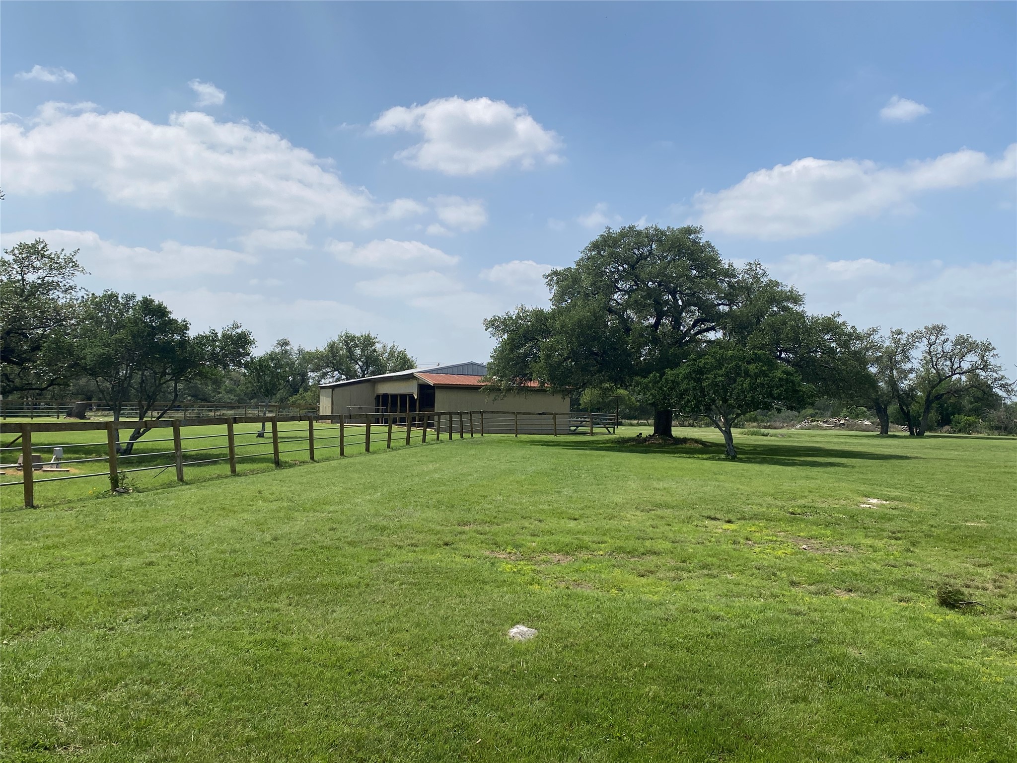 140 Oak Ridge Road Georgetown, TX 78628 - Photo 22 of 40 Expansive green lawn with a wood plank fence