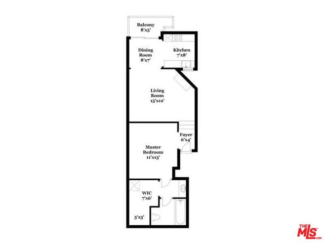 a picture of a bench in a white building