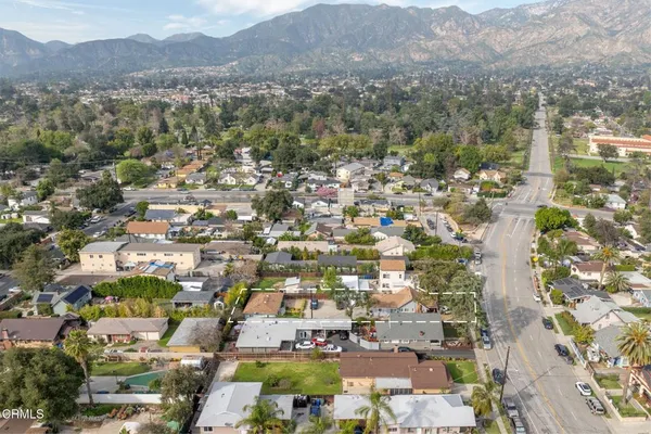 an aerial view of a city