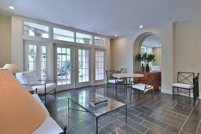 a view of a livingroom with furniture