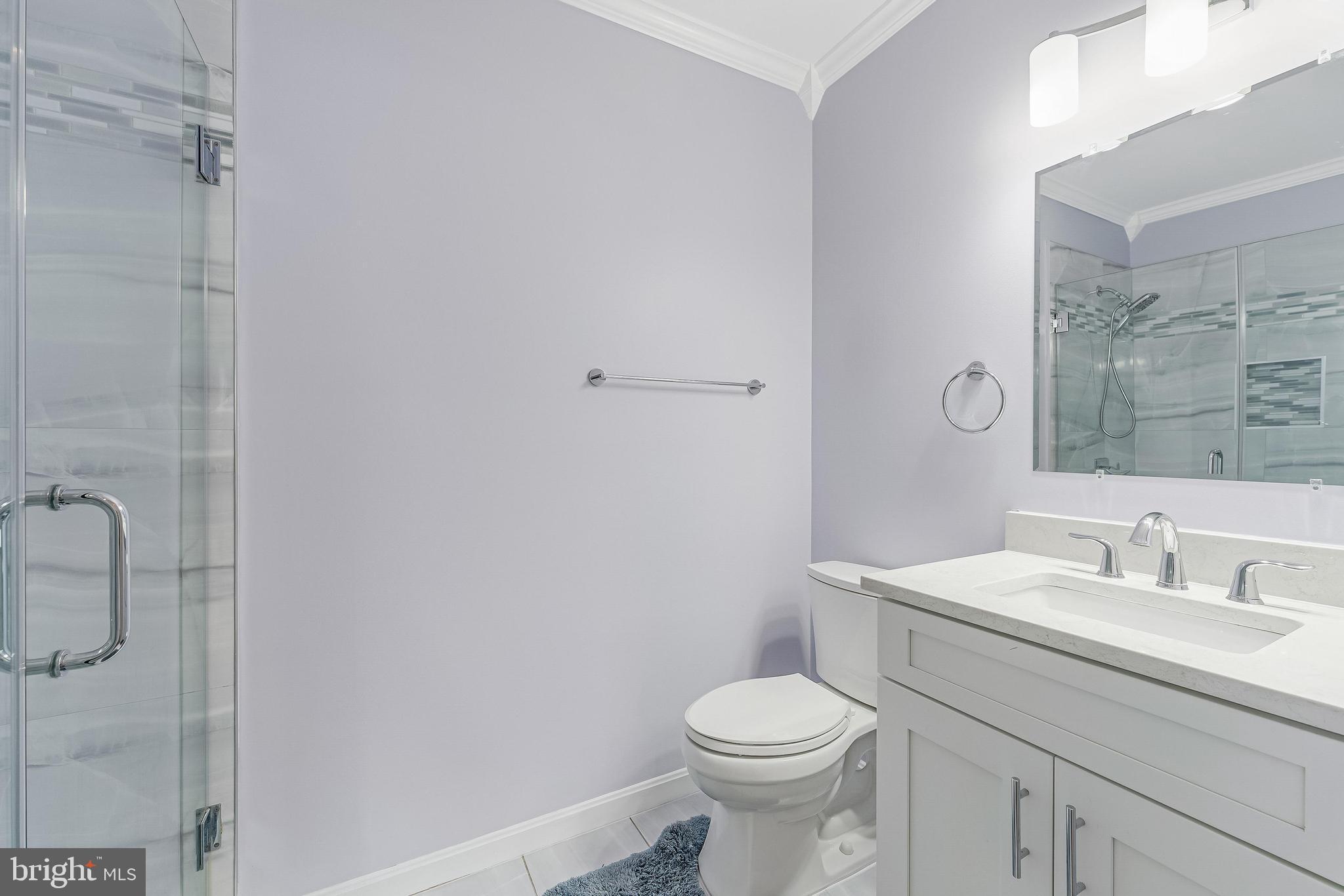 25280 Lake Shore Square, Unit 102 Chantilly, VA 20152 - Photo 27 of 41 a bathroom with a sink a toilet and shower
