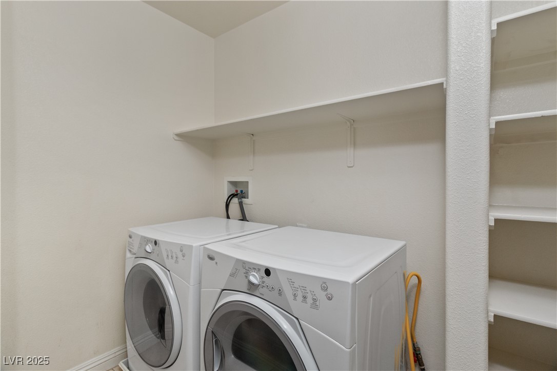 2715 Brinkley Manor Street Laughlin, NV 89029 - Photo 41 of 89 Laundry room located upstairs with washing machine and dryer