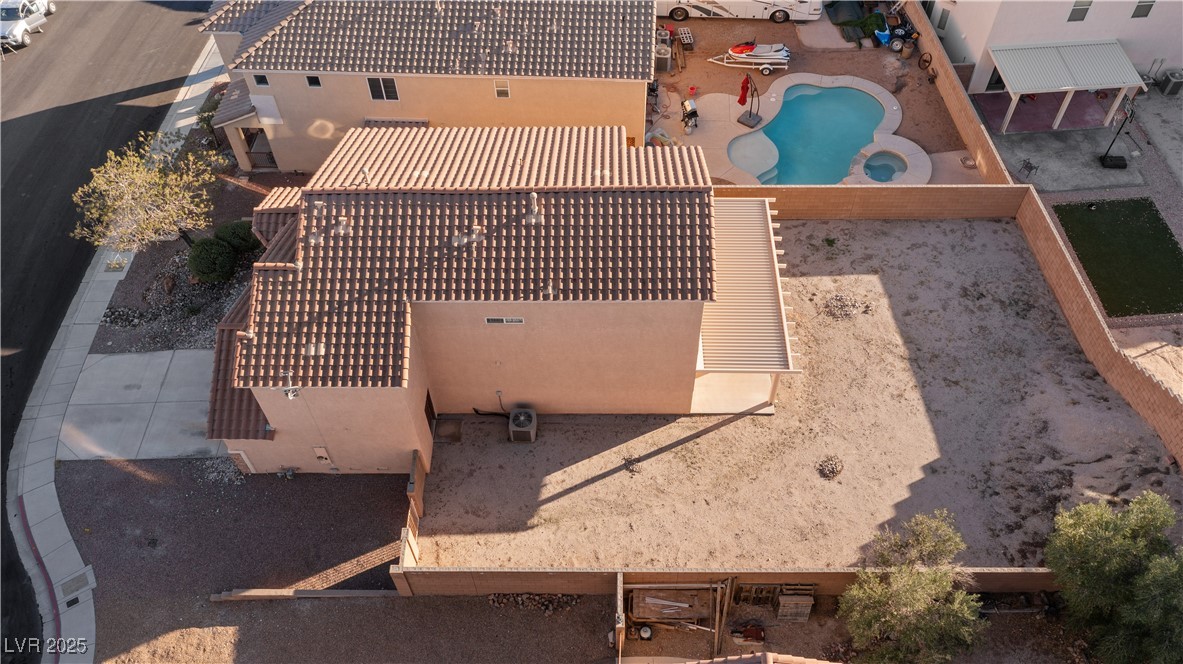 2715 Brinkley Manor Street Laughlin, NV 89029 - Photo 85 of 89 View from above of property with a pool area