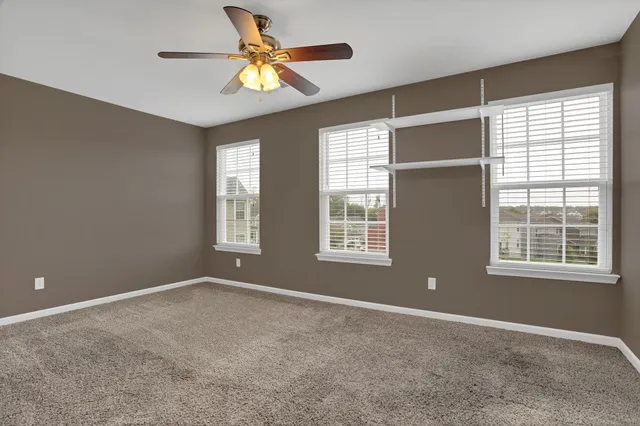 an empty room and closet area