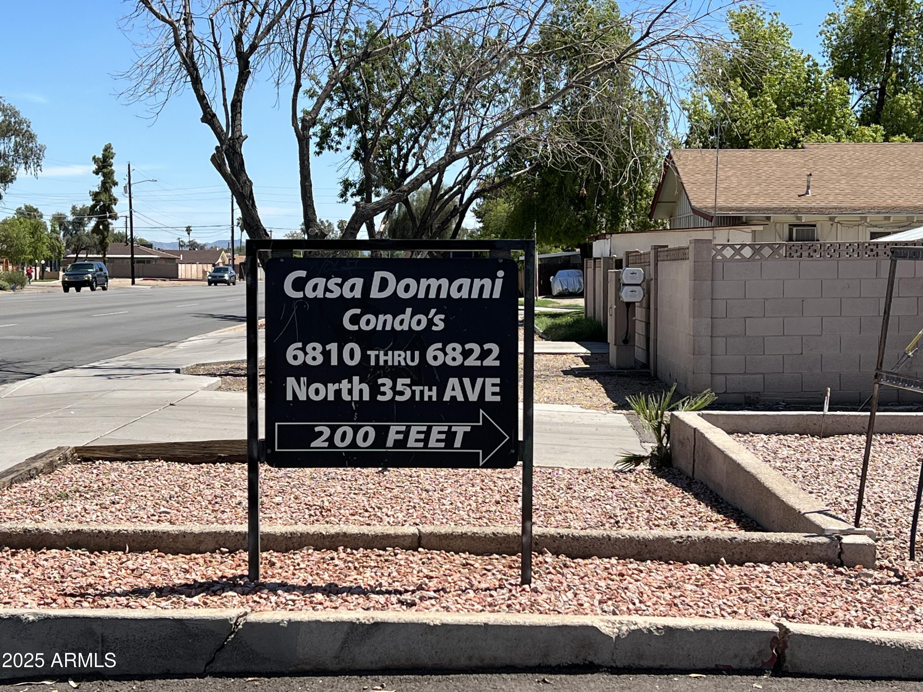 6818 North 35th Avenue, Unit Q Phoenix, AZ 85017 - Photo 25 of 25 26. Entry to Community from Glendale Rd