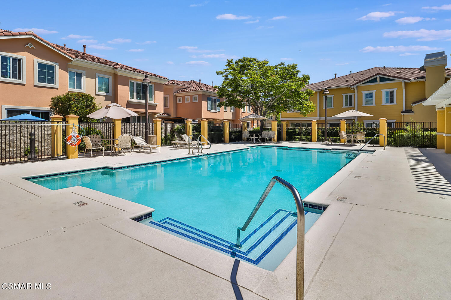 4106 Laredo Lane, Unit A Simi Valley, CA 93063 - Photo 36 of 42 a view of a building with a garden and sitting area