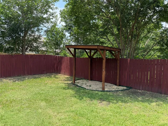 a view of wooden fence