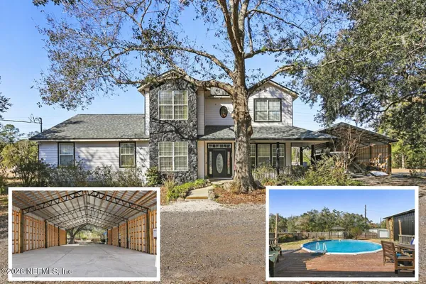 a view of a building with a outdoor space