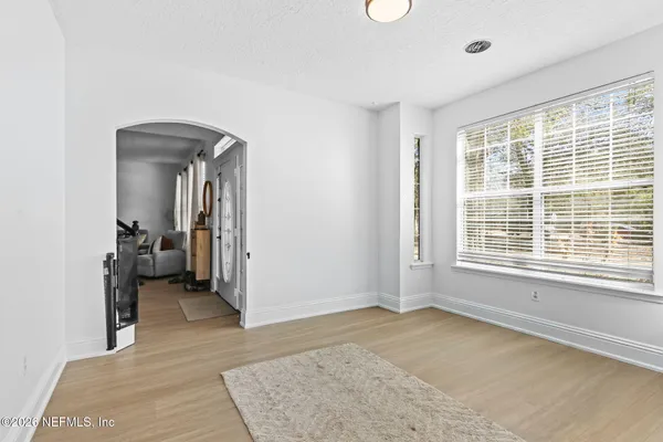 a view of a livingroom with a staircase