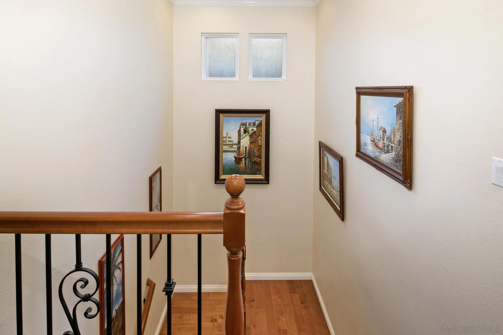 16633 Deer Ridge Road San Diego, CA 92127 - Photo 17 of 53 a view of a hallway with wooden floor