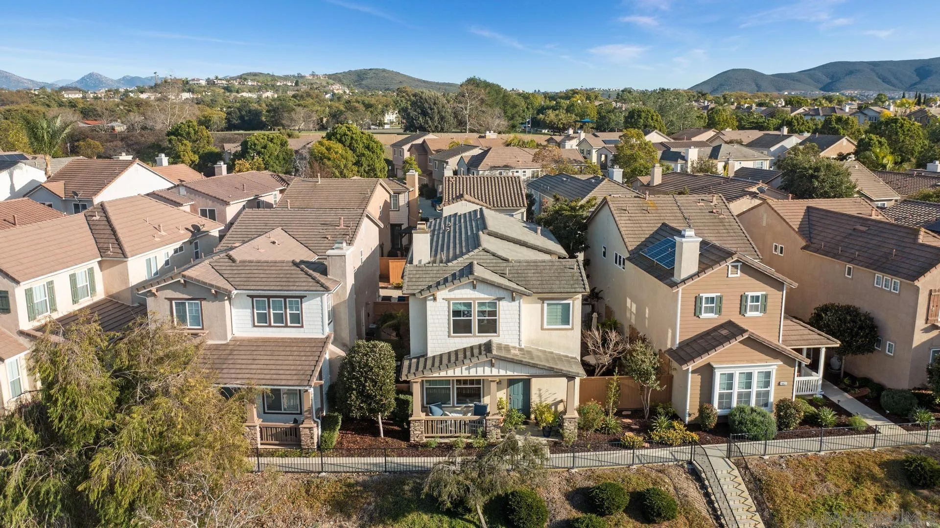 16633 Deer Ridge Road San Diego, CA 92127 - Photo 2 of 53 an aerial view of residential houses with outdoor space and trees