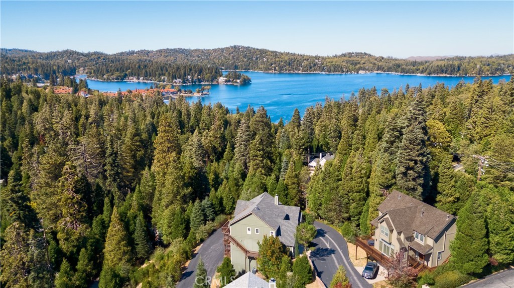 28449 Fresh Spring Lane Lake Arrowhead, CA 92352 - Photo 55 of 55 an aerial view of residential house with outdoor space and trees all around