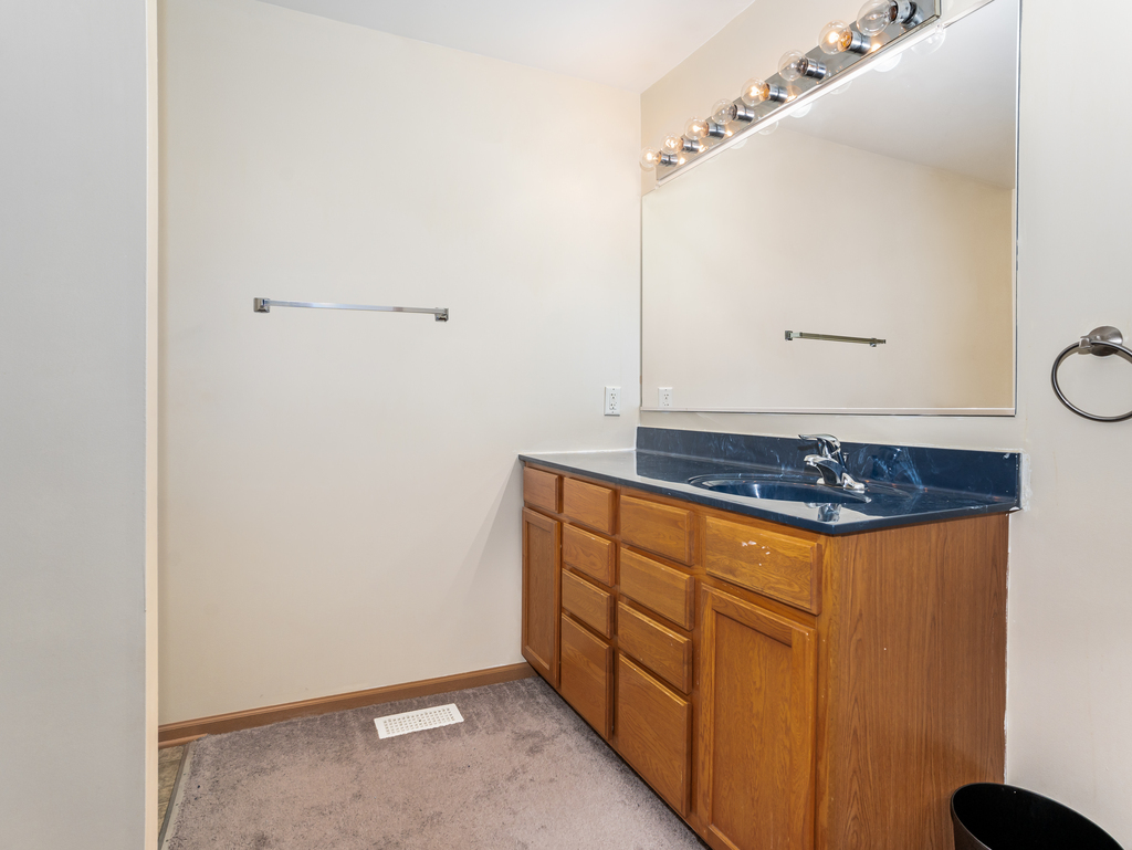 816 Kennedy Street Waterman, IL 60556 - Photo 16 of 27 a bathroom with a sink and a mirror