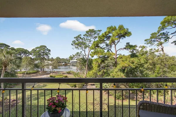 a view of a from a balcony