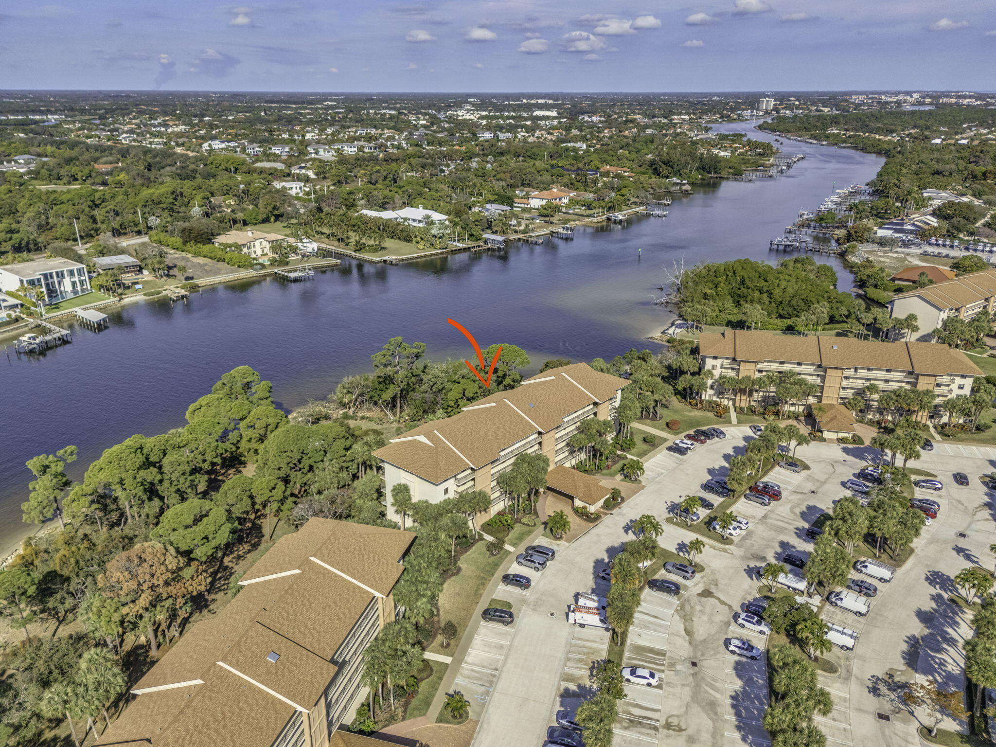 1901 Marina Isle Way, Unit 304 Jupiter, FL 33477 - Photo 46 of 64 an aerial view of residential houses with outdoor space