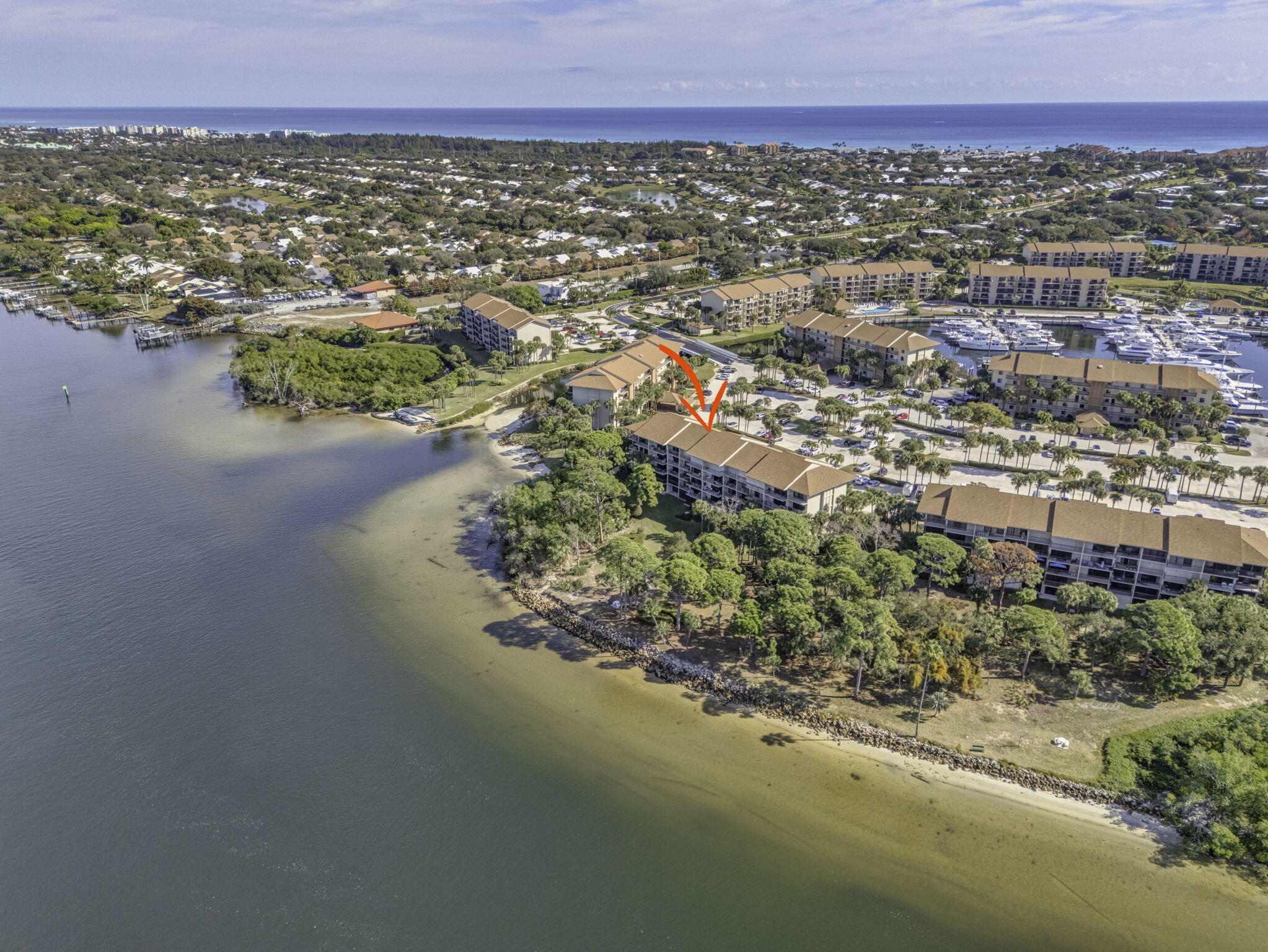 1901 Marina Isle Way, Unit 304 Jupiter, FL 33477 - Photo 49 of 64 an aerial view of a city and mountain view in a city