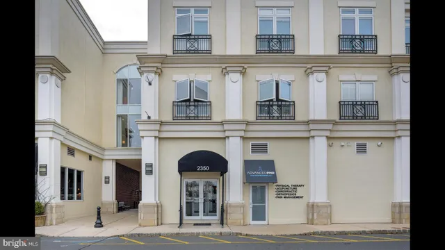 a front view of a building