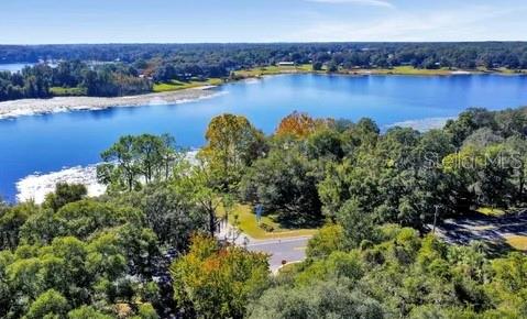 1353 Chatauqua Way Keystone Heights, FL 32656 - Photo 58 of 60 an aerial view of residential houses with outdoor space and lake view