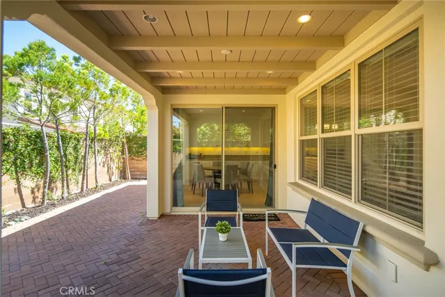 a view of room with a large window