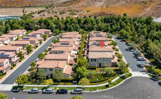 an aerial view of a city