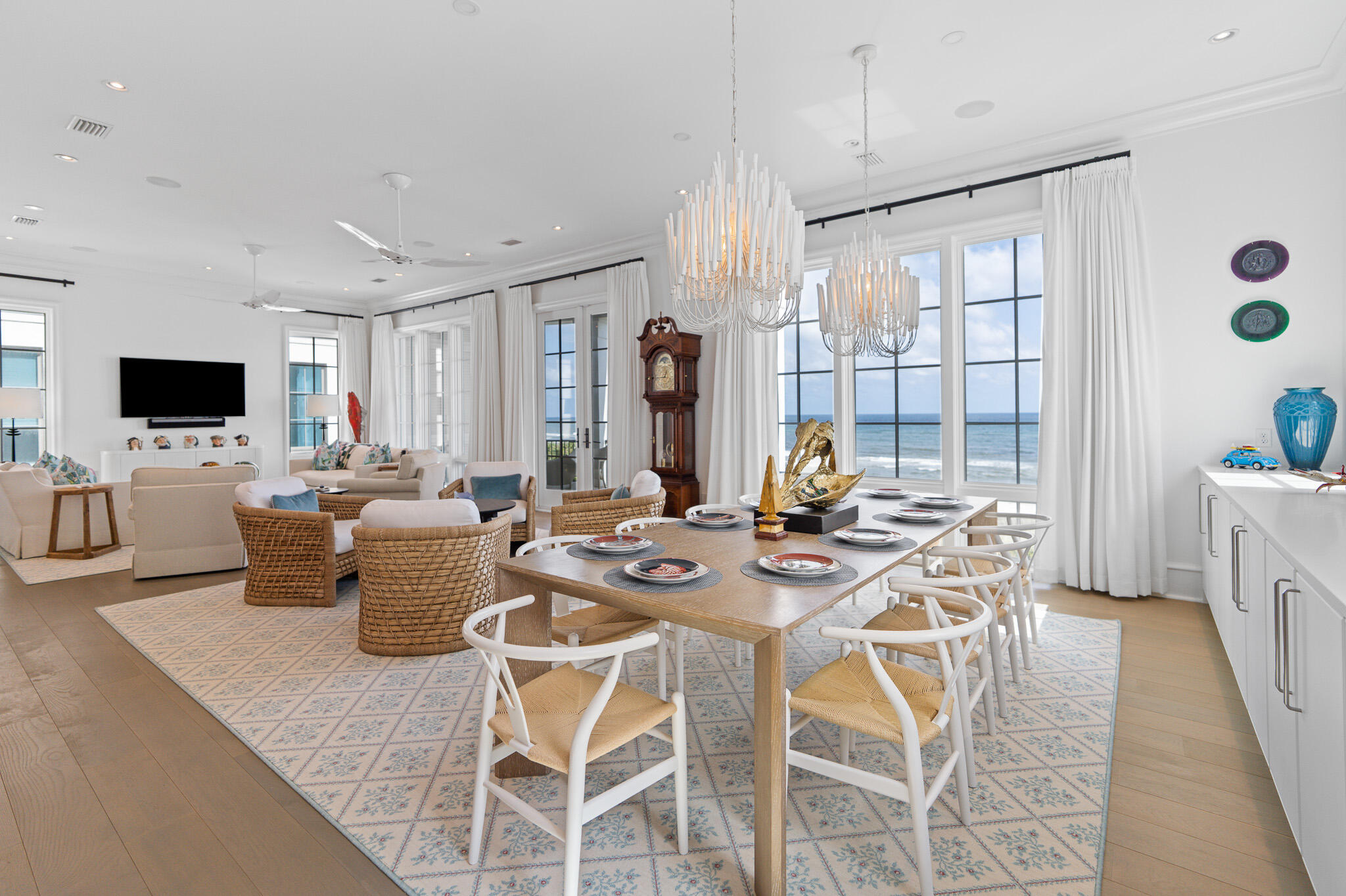 24 Escape Dr Inlet Beach Inlet Beach, FL 32461 - Photo 24 of 69 a view of a dining room with furniture and a flat screen tv