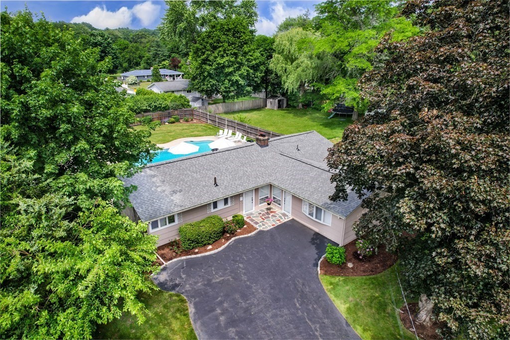 41 Lohnes Road Framingham, MA 01701 - Photo 29 of 36 an aerial view of a house with a garden