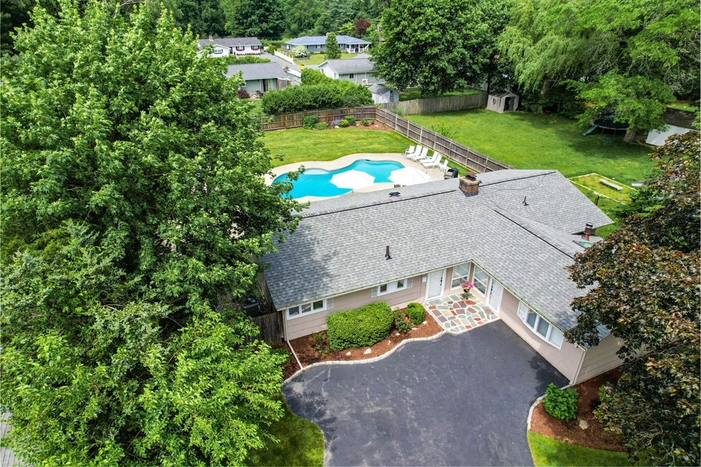 41 Lohnes Road Framingham, MA 01701 - Photo 35 of 36 an aerial view of a house with a yard swimming pool a patio and yard
