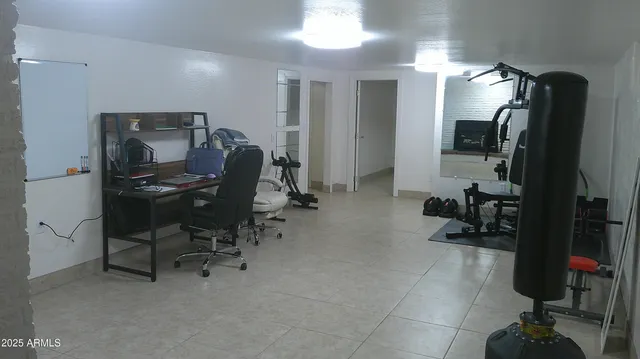 a view of a yard with a slide