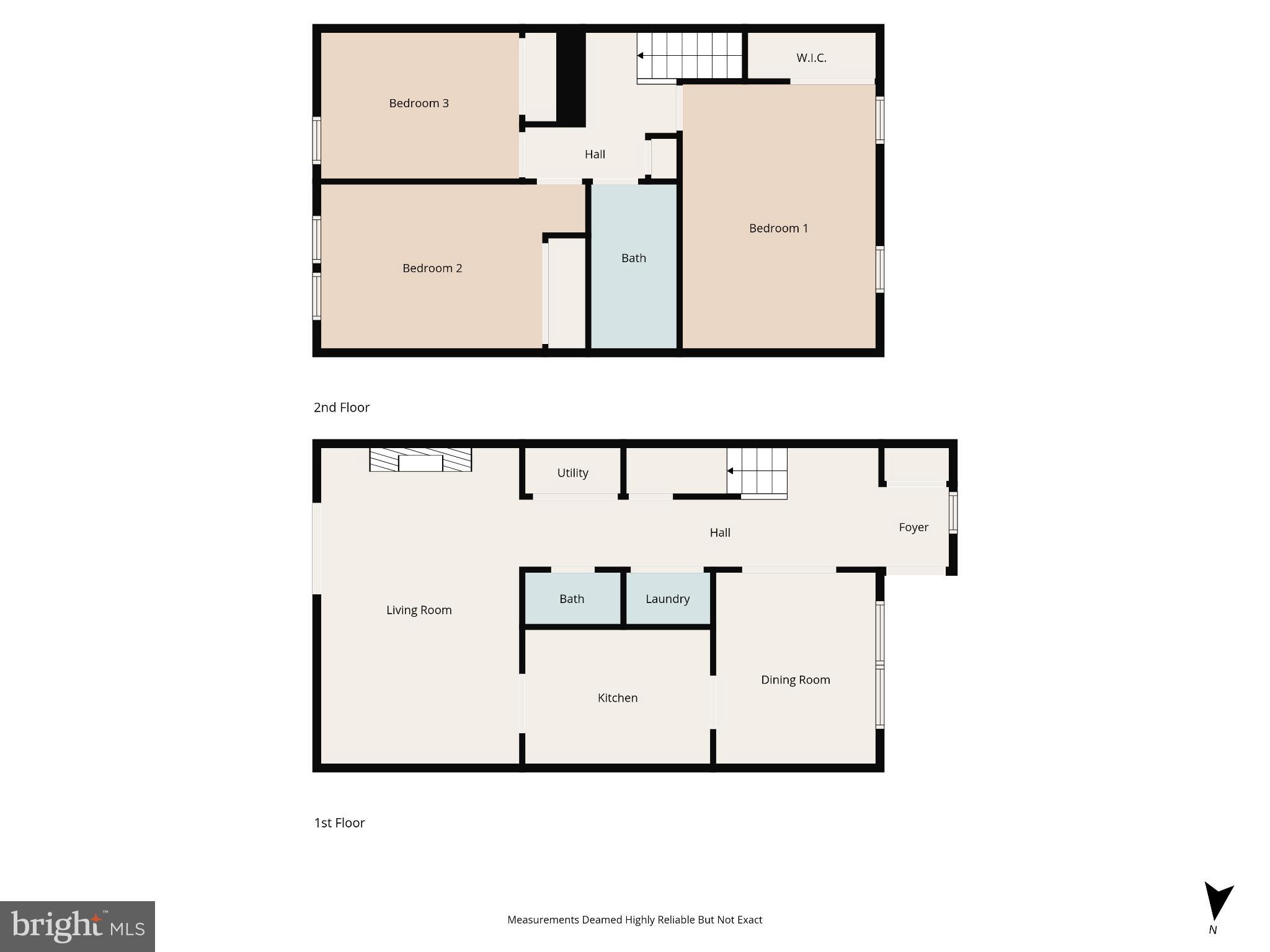 10 Raleigh Place Willingboro, NJ 08046 - Photo 33 of 33 Whole Home Floor Plan (Floor 1 & 2)