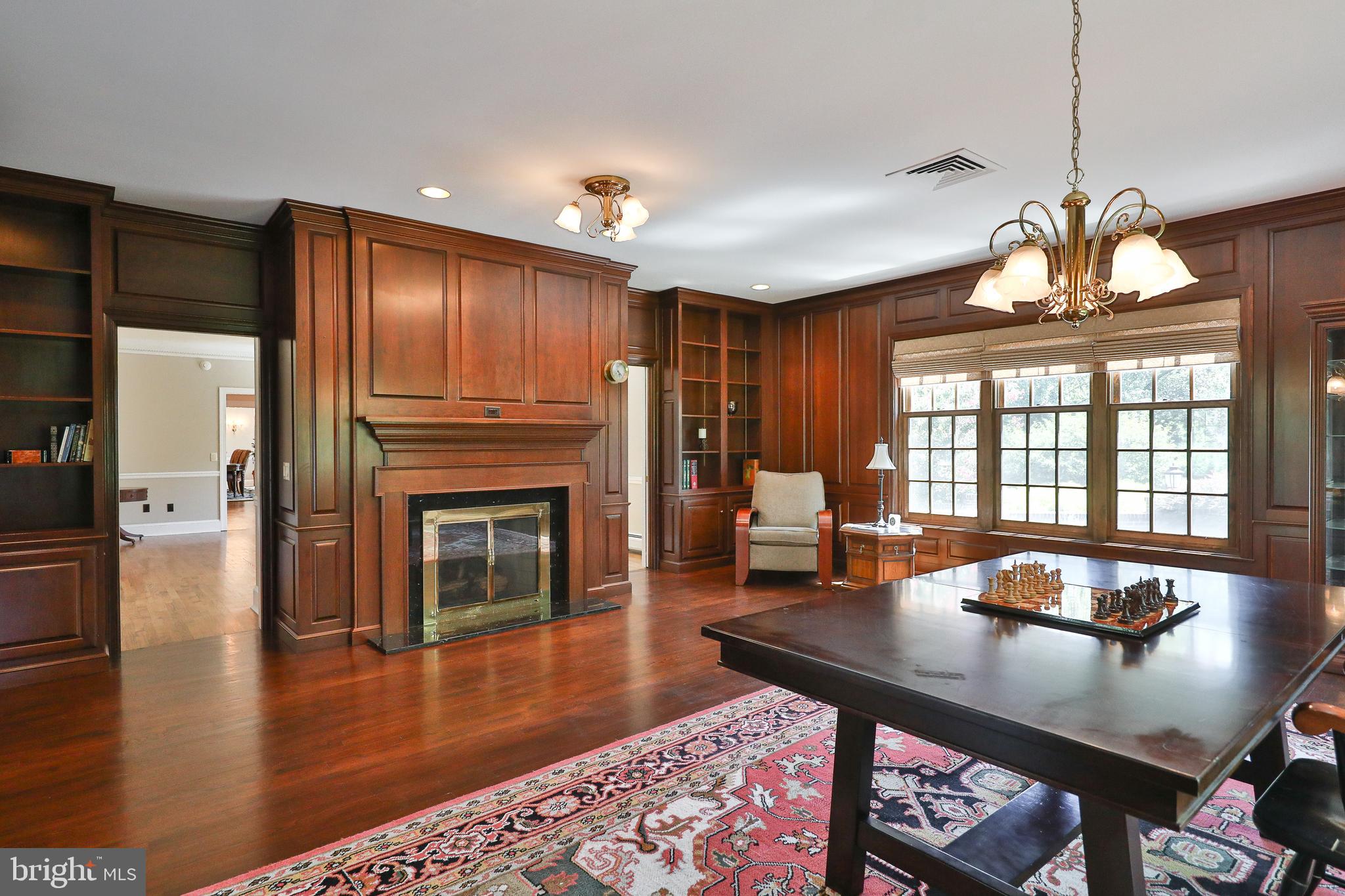 1345 Fording Brook Road Ambler, PA 19002 - Photo 12 of 60 Exquisite Study w/ Pocket Doors + Custom Built-Ins