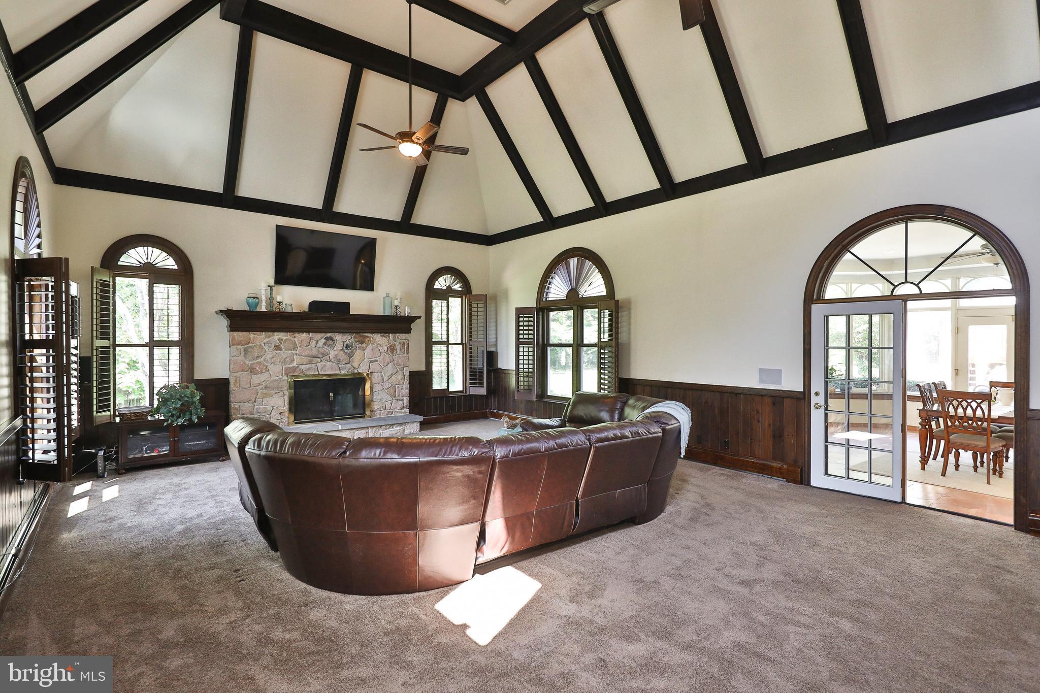 1345 Fording Brook Road Ambler, PA 19002 - Photo 24 of 60 Wood-Burning Fireplace with Stone Surround