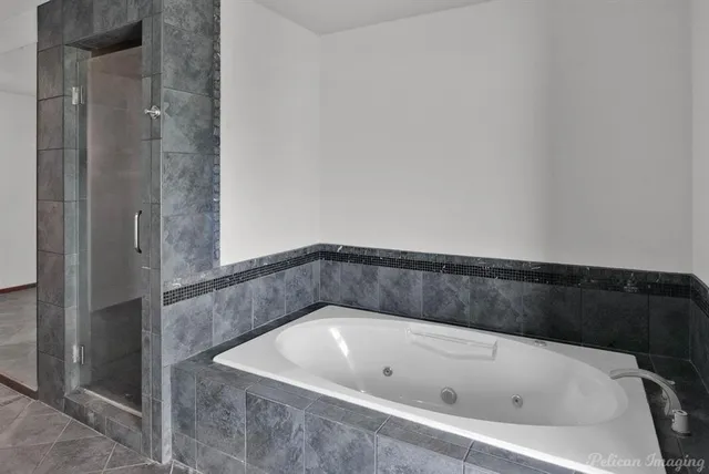 a view of a lake with a building in the background