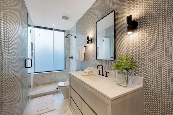 a view of a city with tall buildings