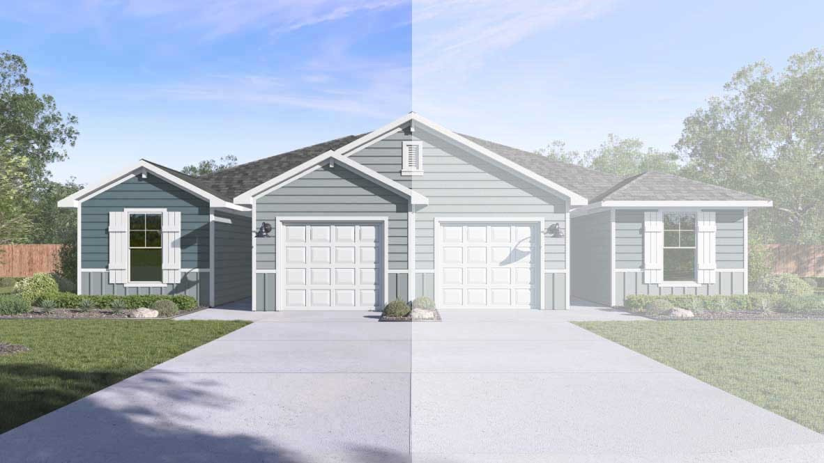 a view of house with yard and outdoor space