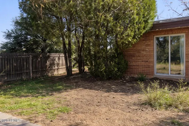 a backyard of a house