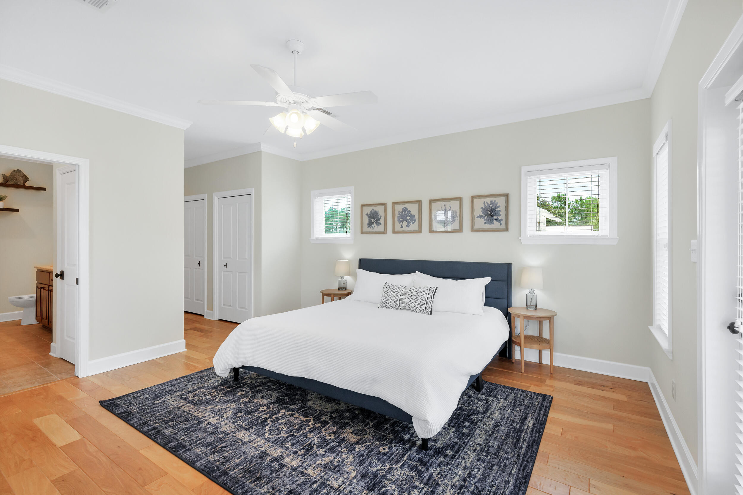 14 Crepe Myrtle Lane Santa Rosa Beach, FL 32459 - Photo 18 of 38 a bedroom with a large bed and a rug