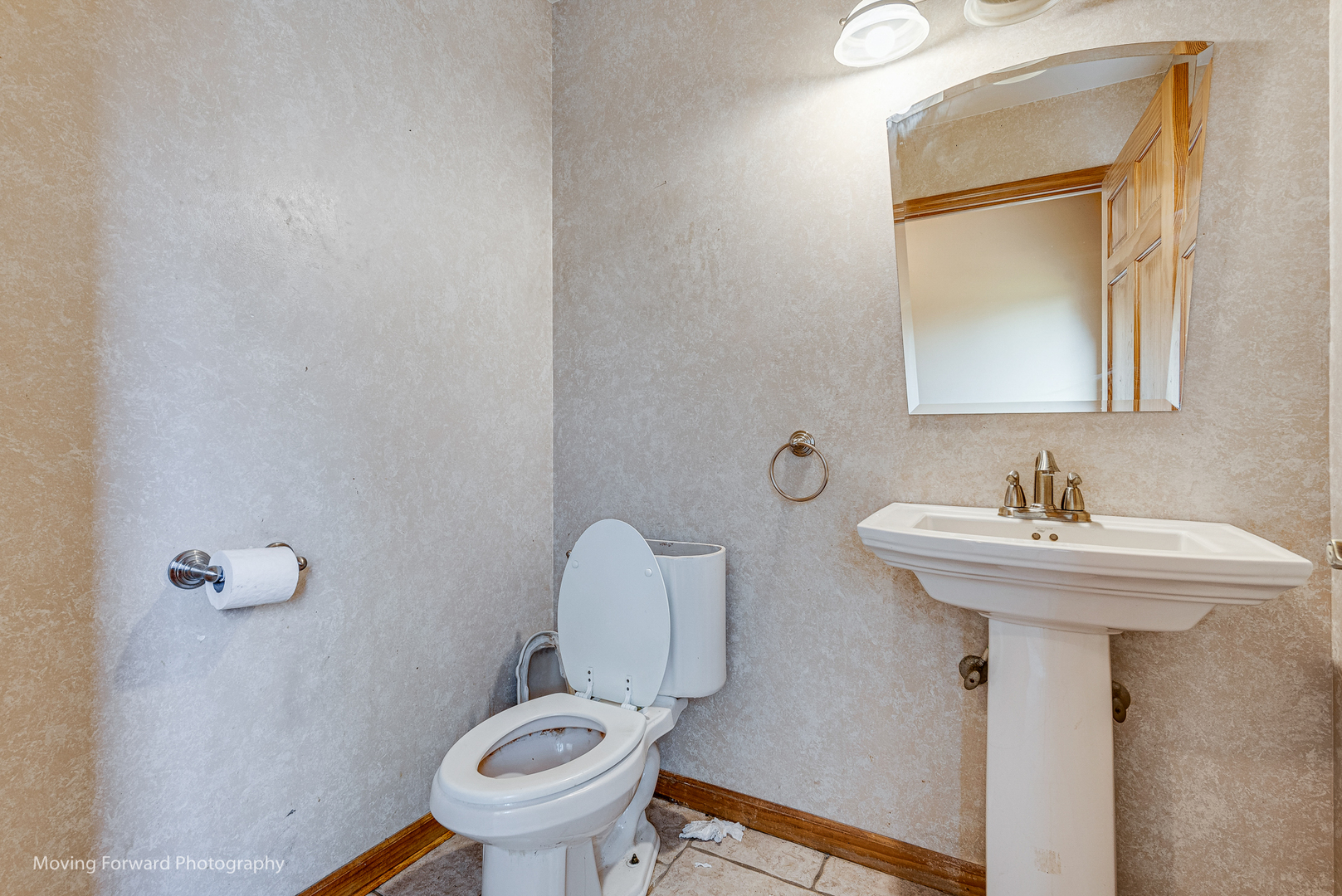 30416 South State Line Road Beecher, IL 60401 - Photo 30 of 39 a bathroom with a sink toilet and a mirror