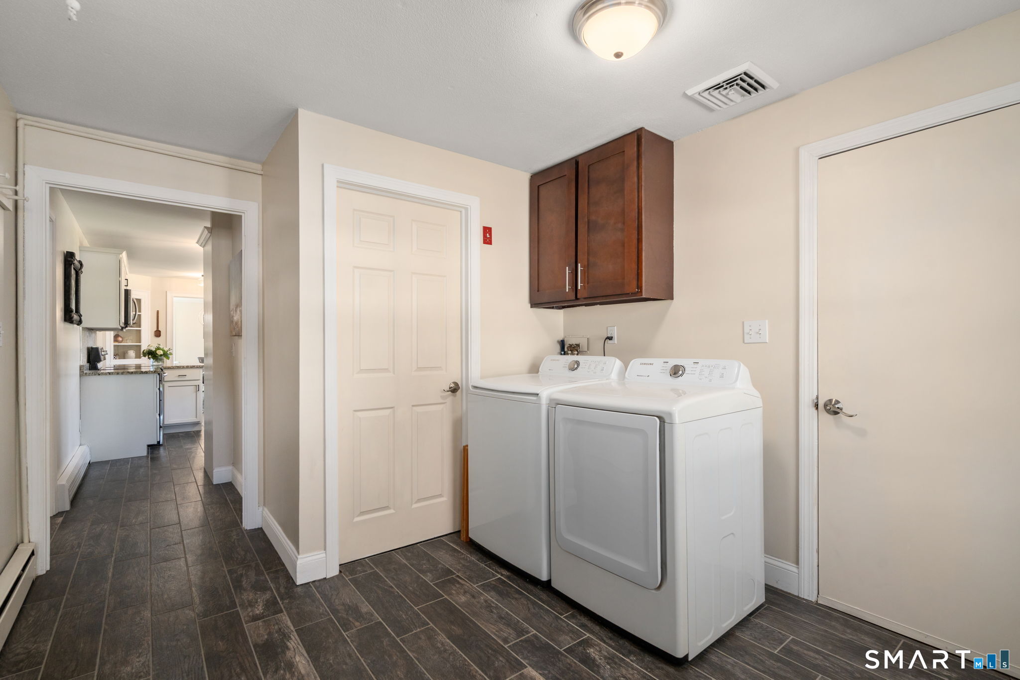 31 Cowan Street Suffield, CT 06078 - Photo 22 of 29 a utility room with cabinets washer and dryer