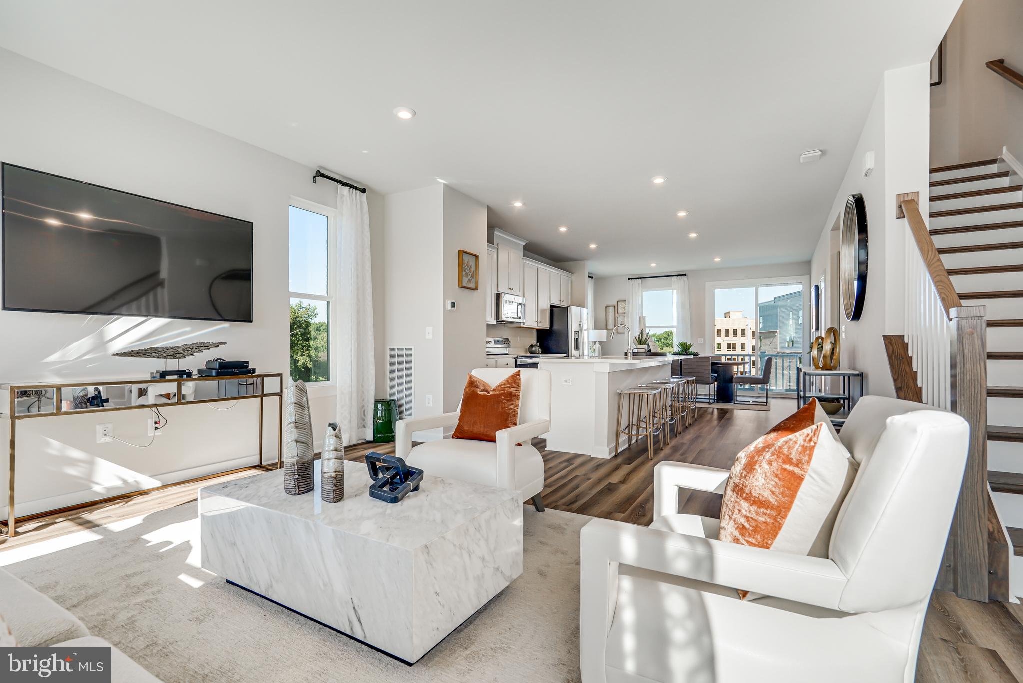 13658 Cobble Loop Woodbridge, VA 22193 - Photo 18 of 44 a living room with furniture and a flat screen tv