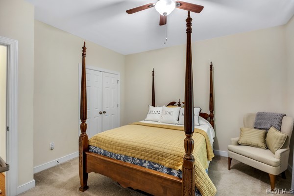 601 Carldan Road Richmond, VA 23227 - Photo 22 of 43 Bedroom 3 with ceiling fan, and double closet door