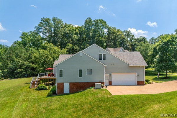 601 Carldan Road Richmond, VA 23227 - Photo 37 of 43 View of property exterior featuring stairway, a wo