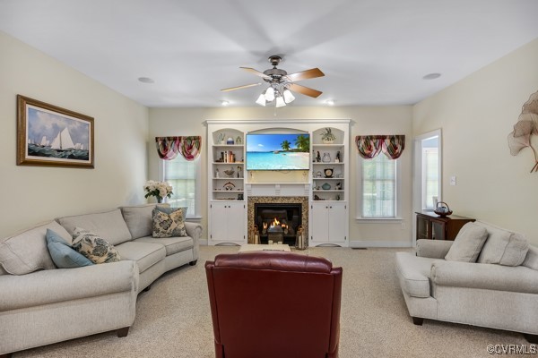 601 Carldan Road Richmond, VA 23227 - Photo 5 of 43 Living room with plenty of natural light, carpet f