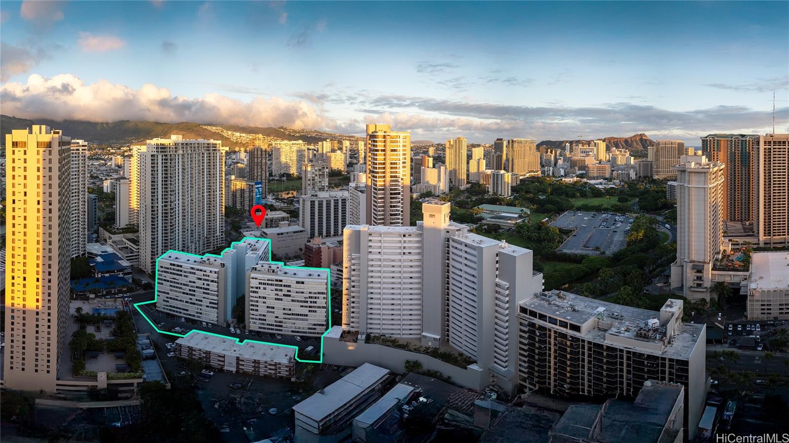 425 Ena Road, Unit B602 Honolulu, HI 96815 - Photo 7 of 16 a view of city from balcony