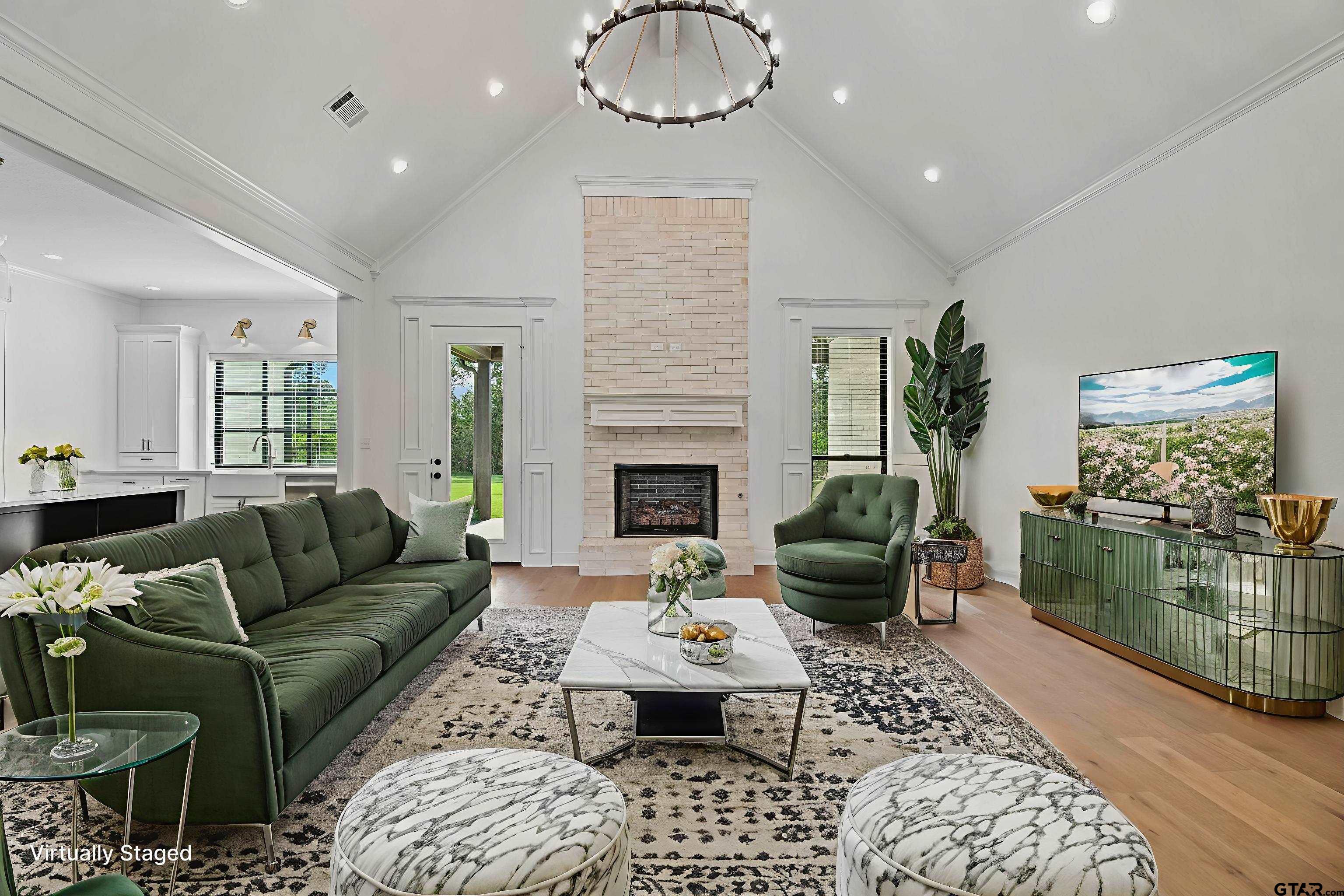 16511 Cooper Way Flint, TX 75762 - Photo 8 of 44 a living room with furniture and a fireplace