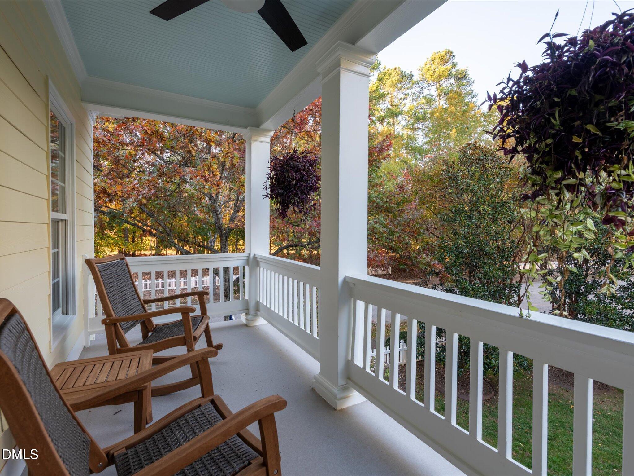 4201 Falls River Avenue Raleigh, NC 27614 - Photo 37 of 52 a view of a chair and table in the balcony