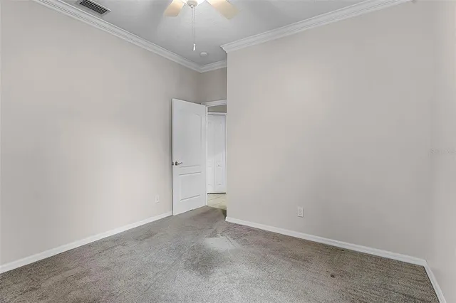 an empty room with an entryway