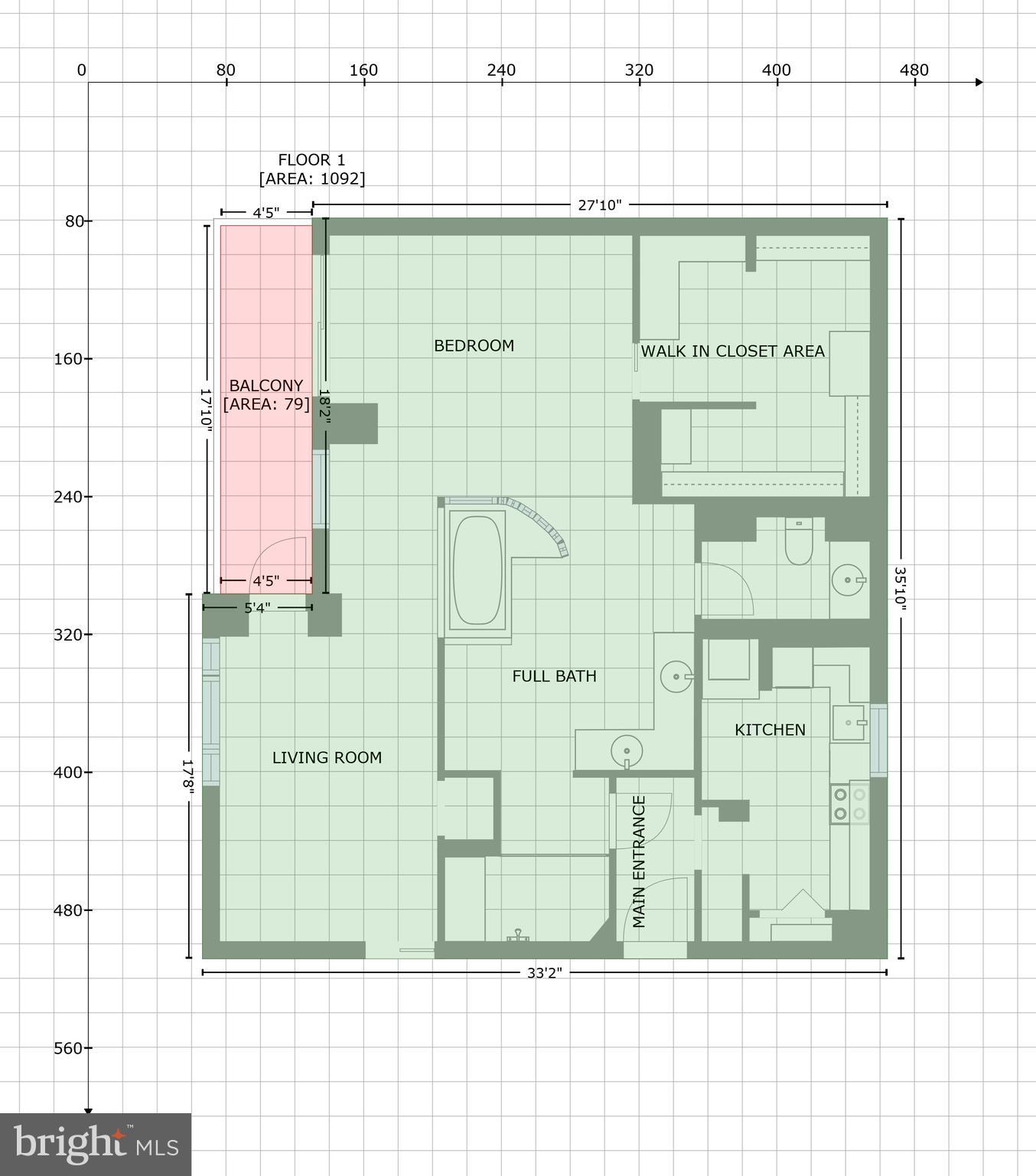111 Hamlet Hill Road, Unit 807 Baltimore, MD 21210 - Photo 41 of 41 GLA Floor Plan